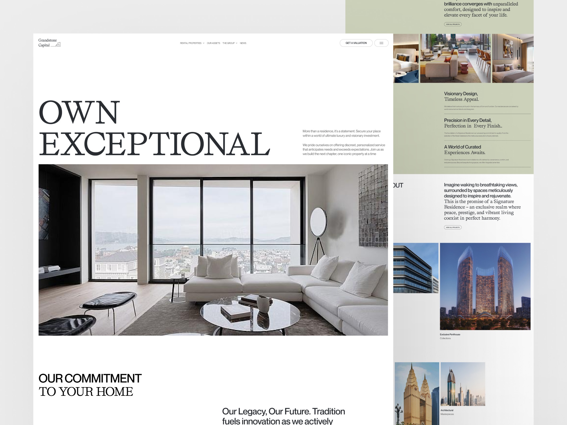 Real Estate Website Landing Page UI Design by Taqwah