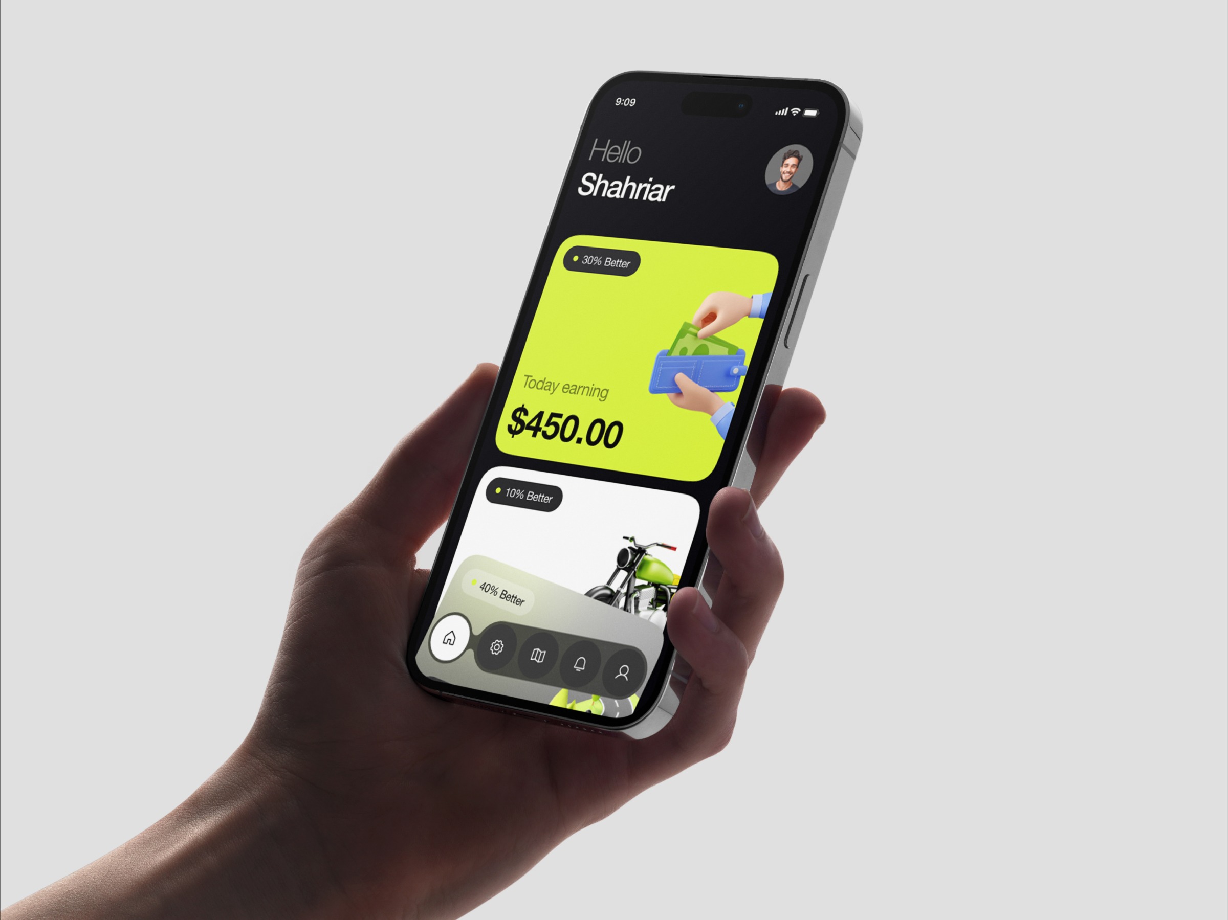 Ride Sharing Mobile App Design for Bike Riding Service Image 0