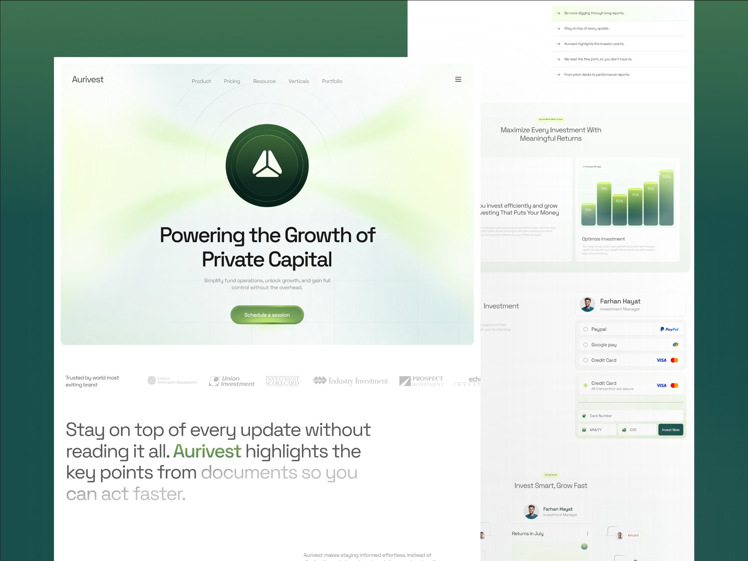 Investment management Web Design UI UX Design for Fintech Image 0