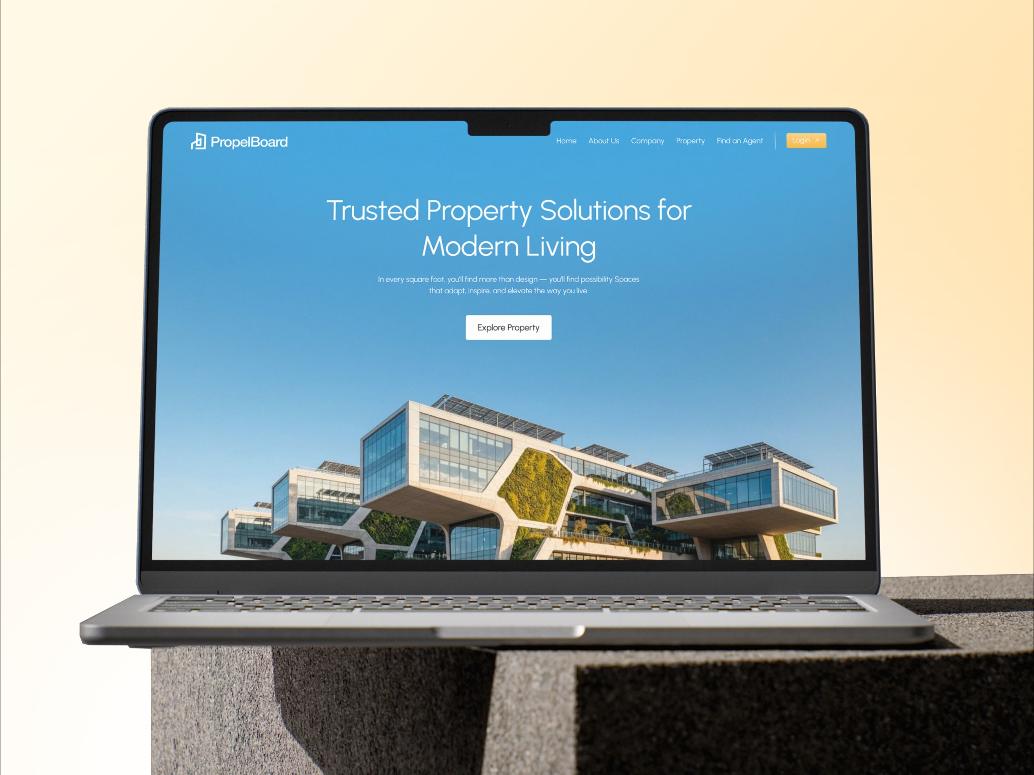 Real Estate Landing Page UI UX Design for Property Exploration