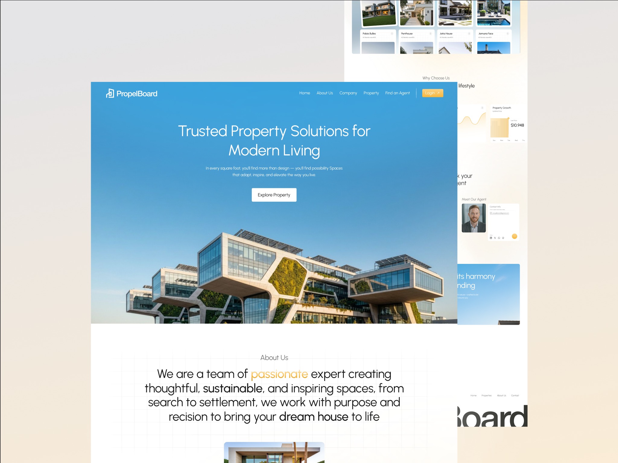 Real Estate Landing Page UI UX Design for Property Exploration Image 2