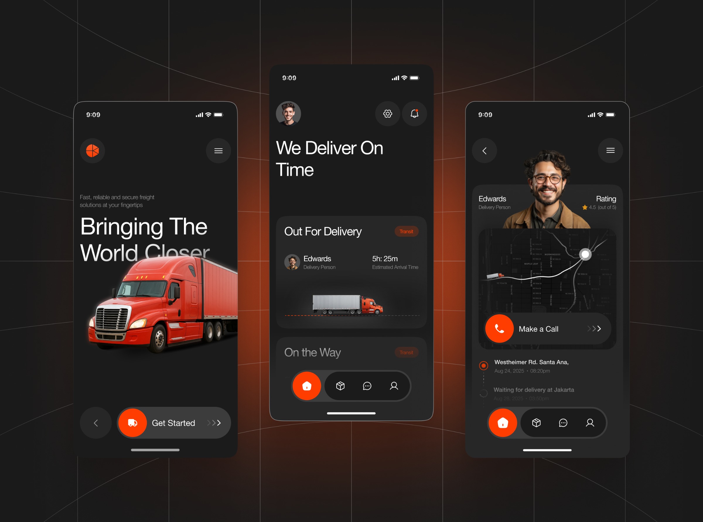 AI Logistics App UI UX Design for Delivery Tracking