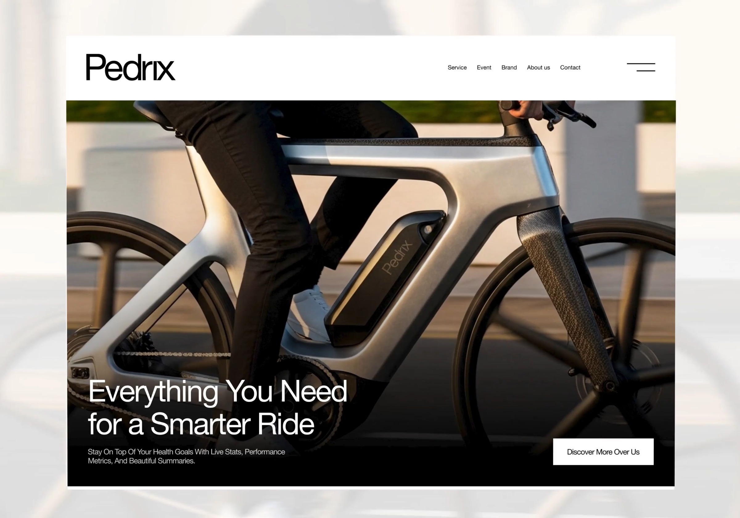 Pedrix - E Bike Website UI Motion by Taqwah - SaaS Product Design on Muzli