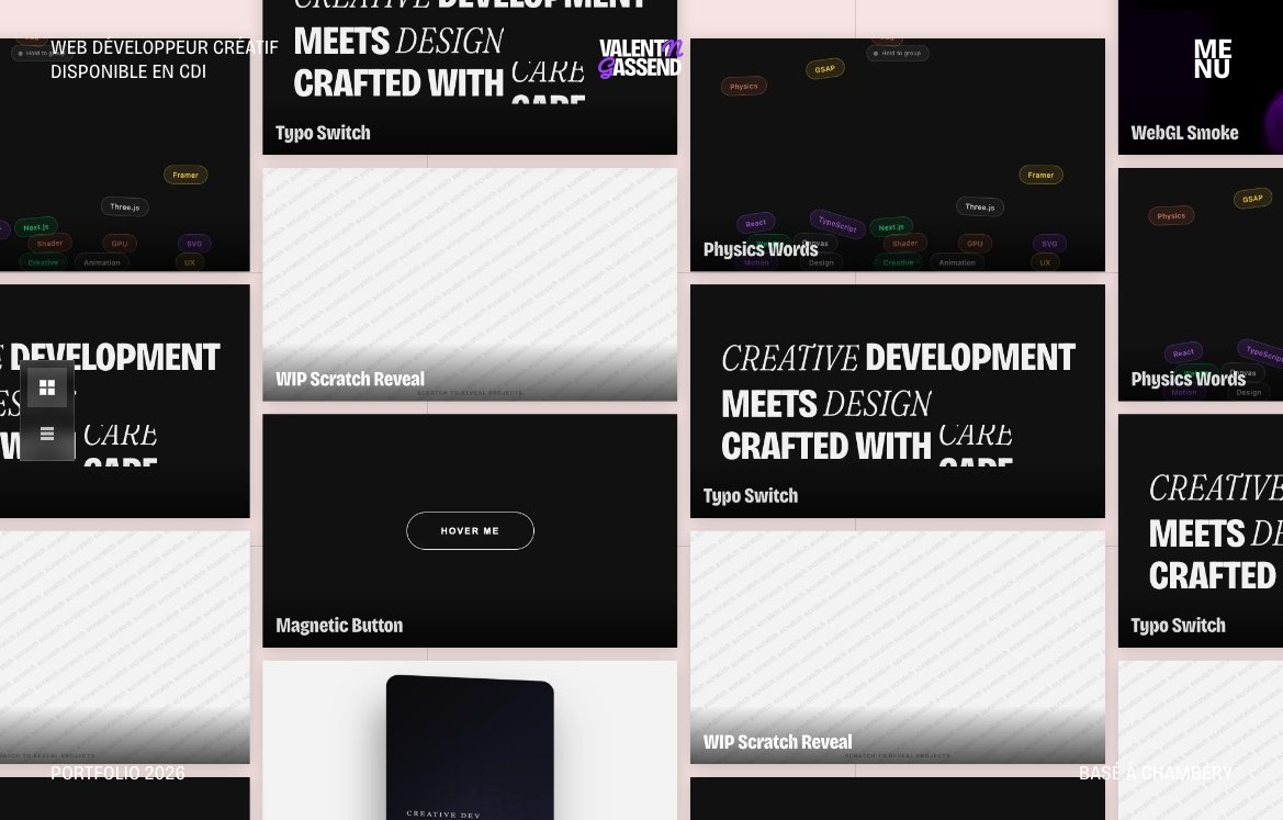 Valentin Gassend — Creative Developer Portfolio Image 1