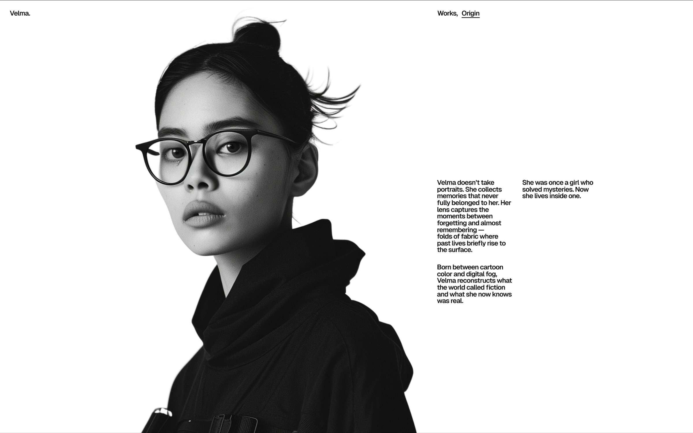 Velma – UI Concept for Personal Photography Site Image 1