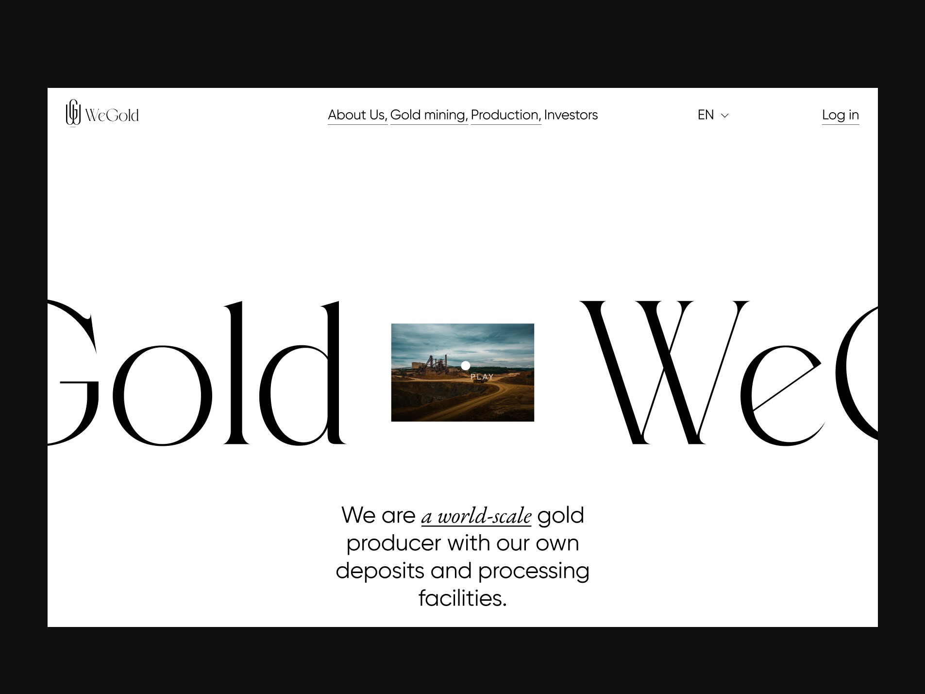 WeGold – Gold Mining Website Concept Image 0