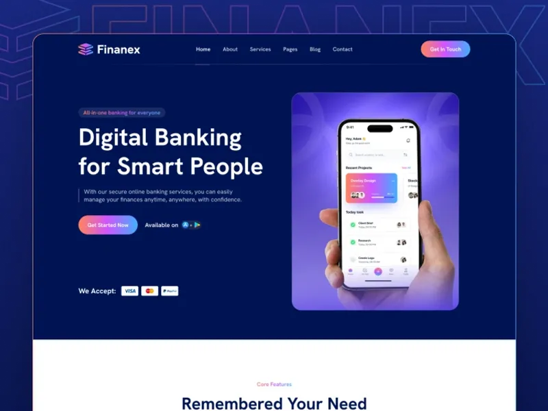 Finanex by Mezario - Uncategorized design asset by webflow