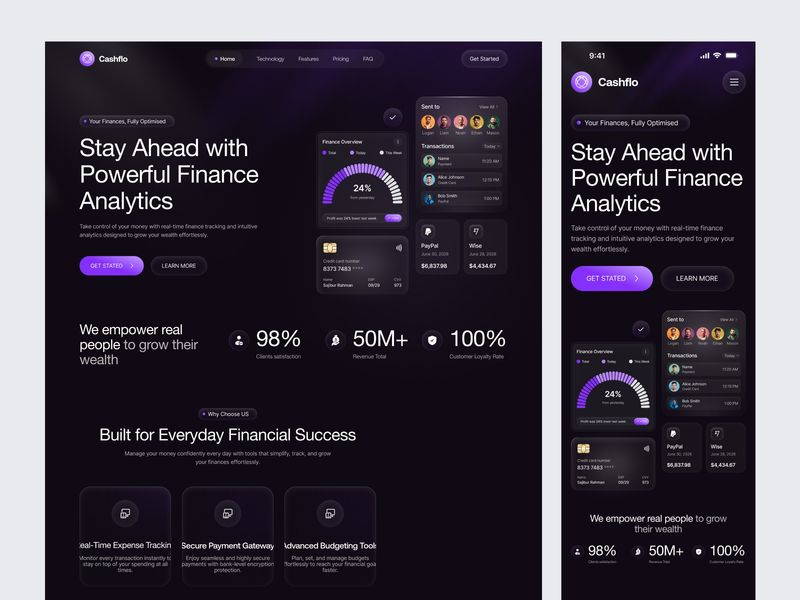 Finance Modern SaaS Landing Page