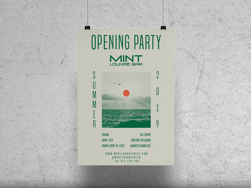 Diseño Menú - Branding | Mint Lounge Ibiza