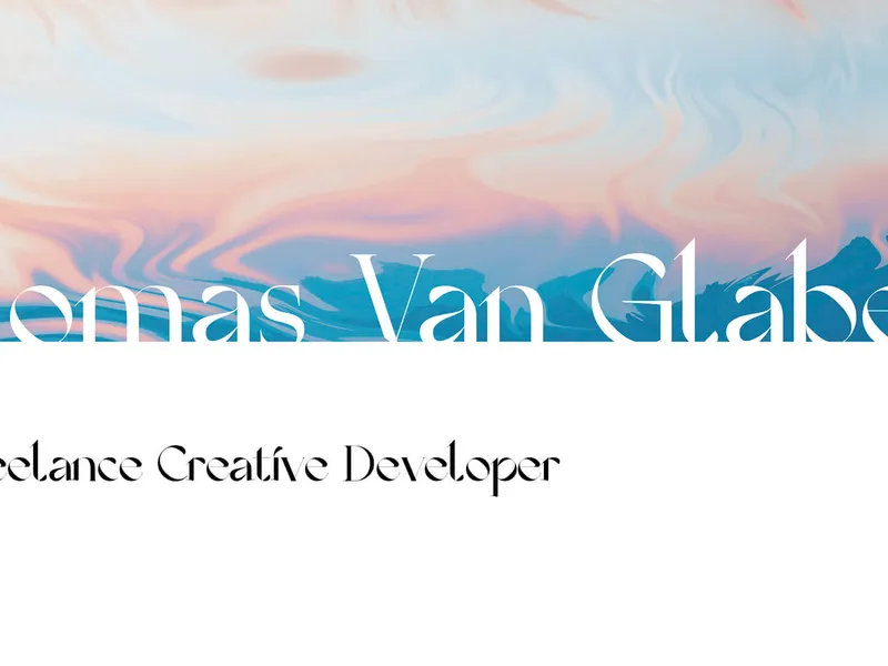 Thomas Van Glabeke - Portfolio