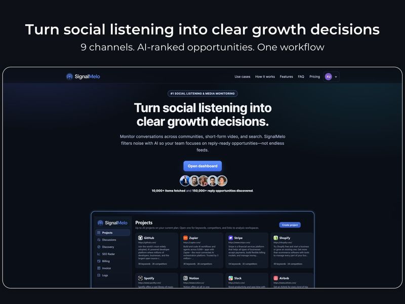 Social Listening Platform for Growth Teams | SignalMelo