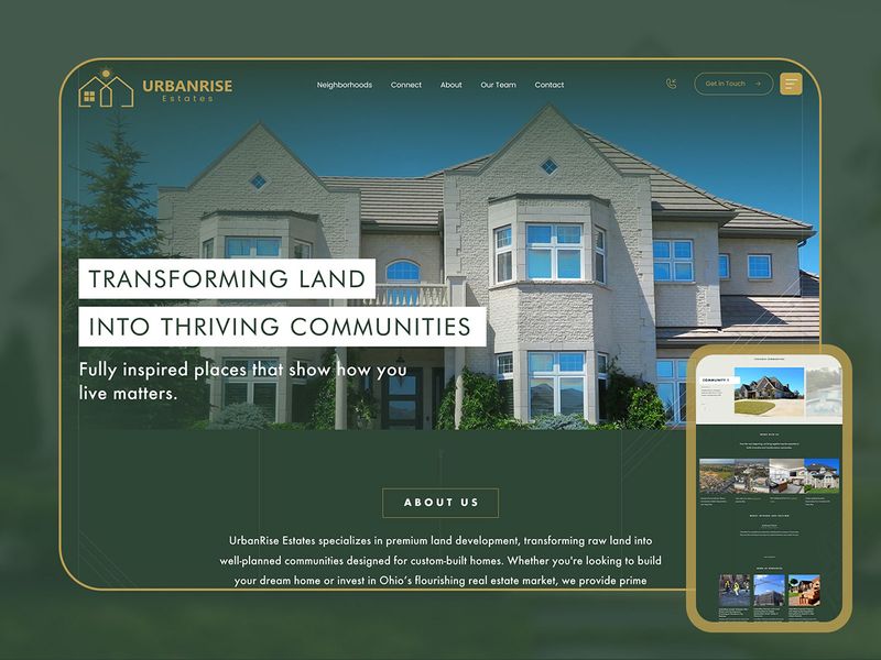 Urban Rise Landing Page Design