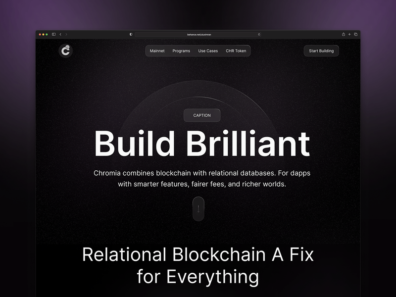 Chromia - Blockchain Identity UX/UI & Marketing Design