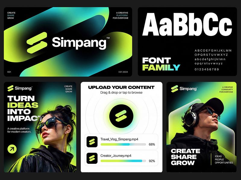 Simpang - High-Impact Visual Identity & Bento Brand Showcase