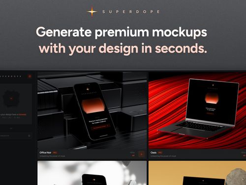 Premium Mockup Generator for Creatives - Superdope