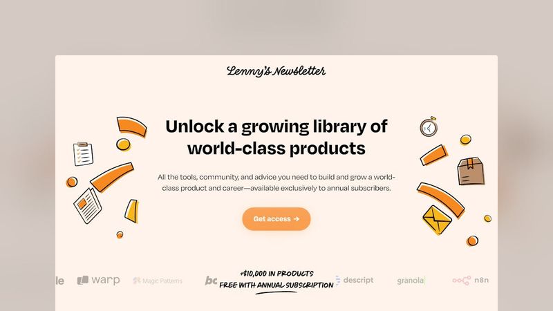 Screenshot taken from Lenny’s Newsletter Product Pass
