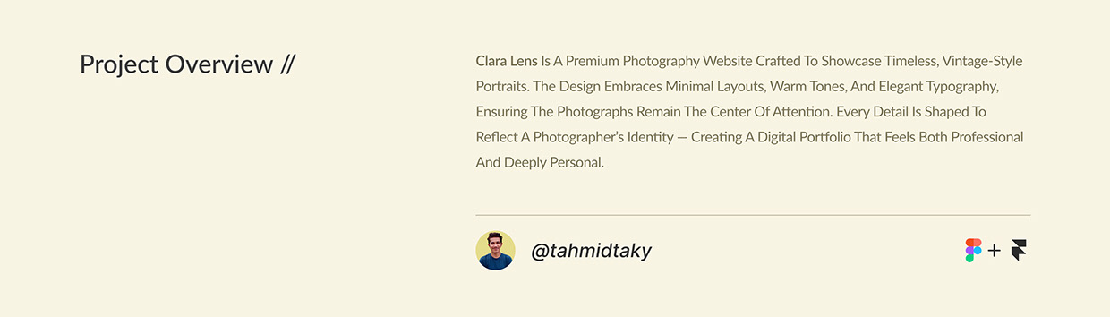 Photographer Website Design Image 0
