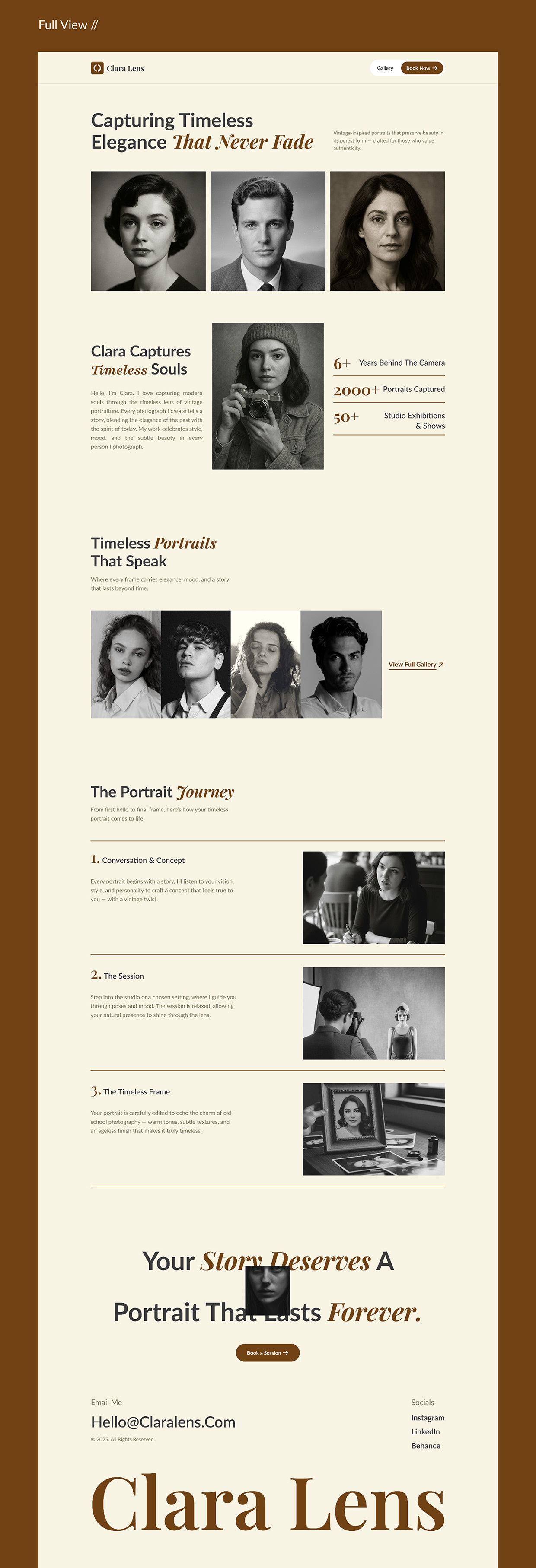 Photographer Website Design Image 4