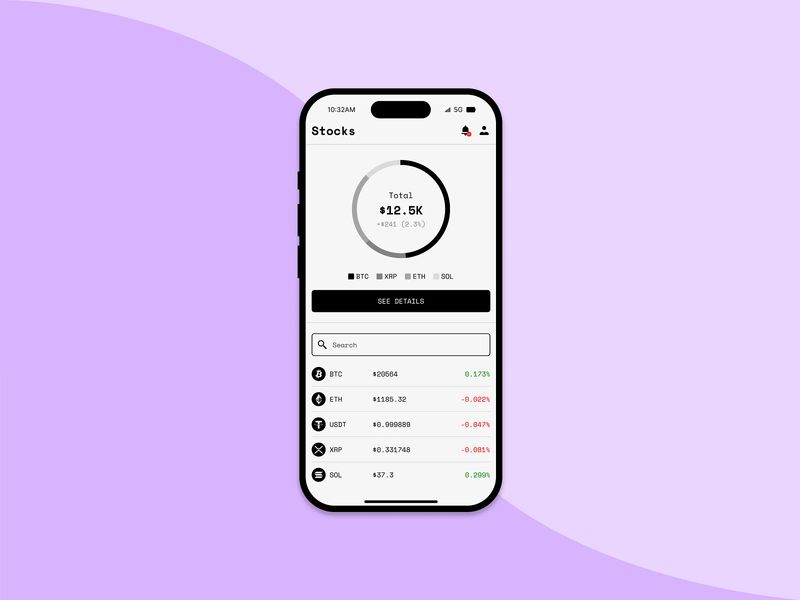 Crypto Trading App Concept Design