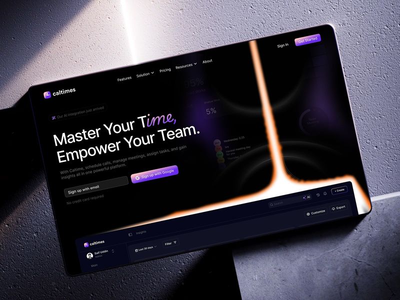 Caltimes | AI Meeting | UI UX | Web App | Sleeko Studio