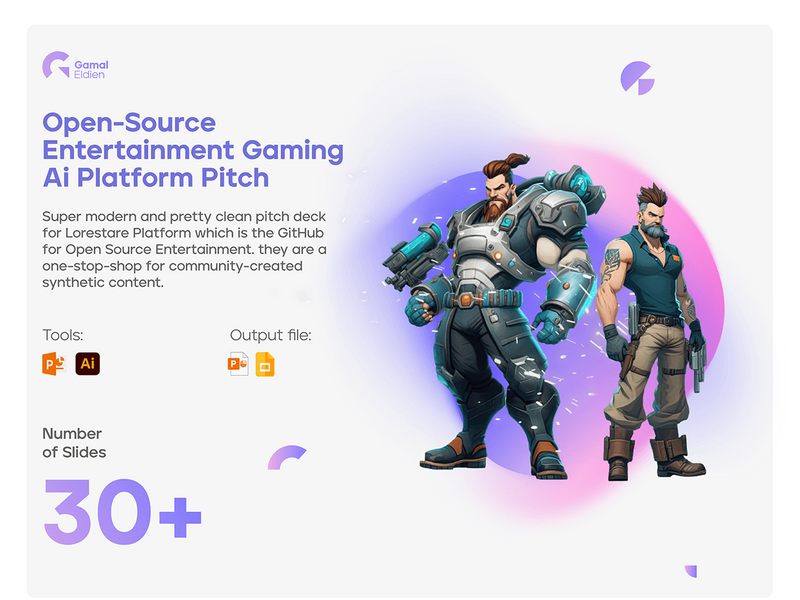 Gaming Open Source Entertainment Ai Platform Pitch