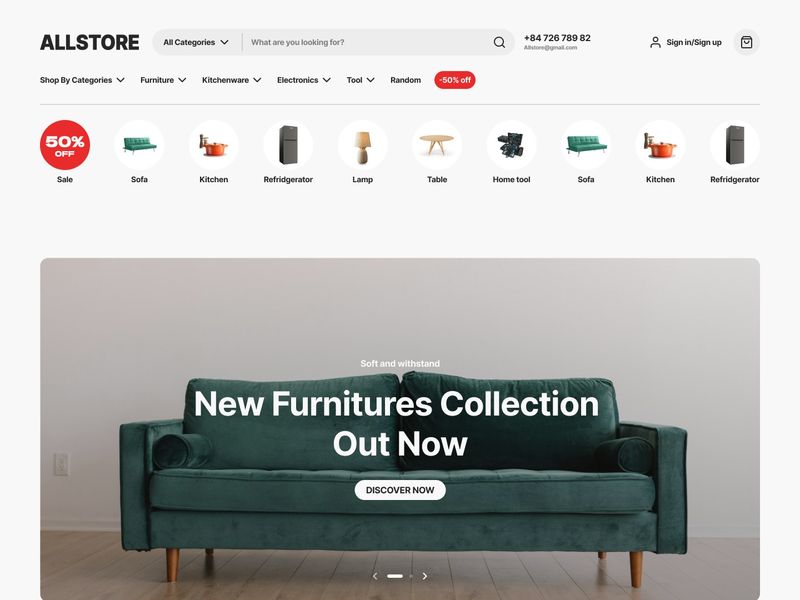 Modern Furniture eCommerce Website