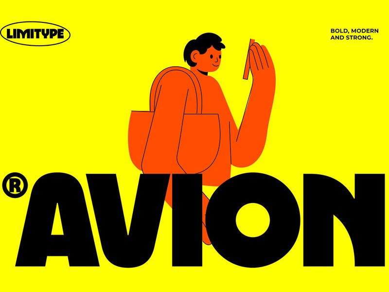 Avion - Modern Bold Font