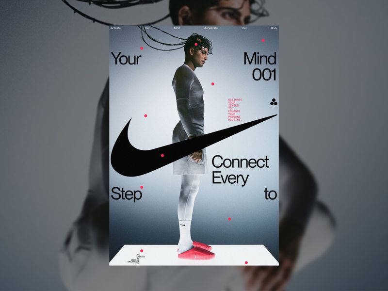 Nike Mind 001 - Typography-Led Sports Poster Exploring Editorial Hierarchy
