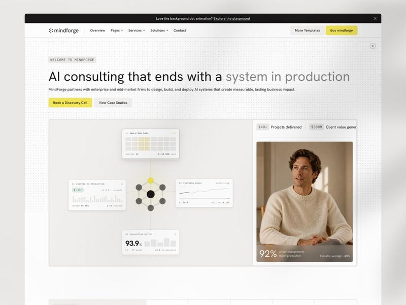Mindforge - Webflow HTML website template