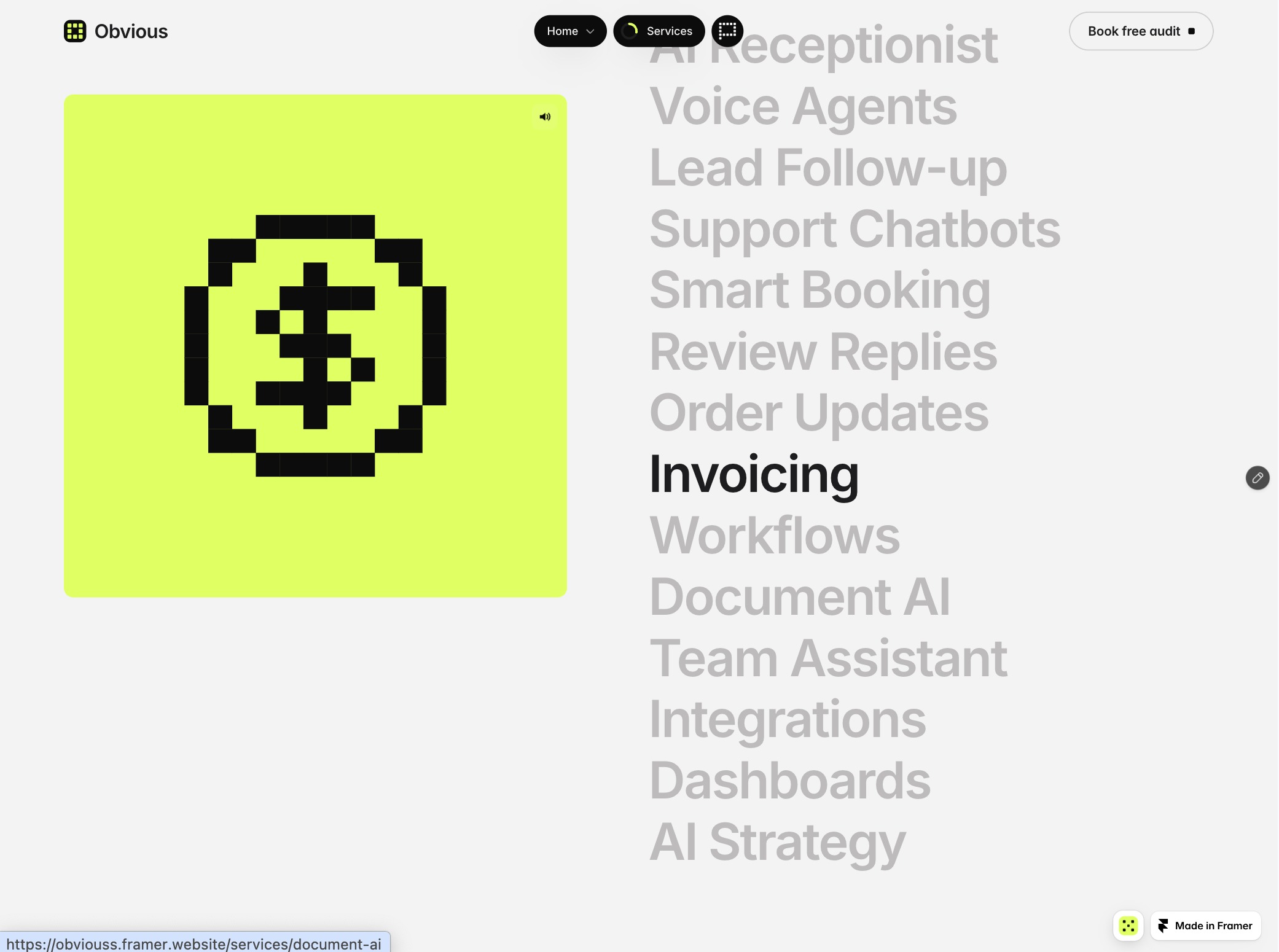 Obvious — AI Agency Template for Framer Image 0