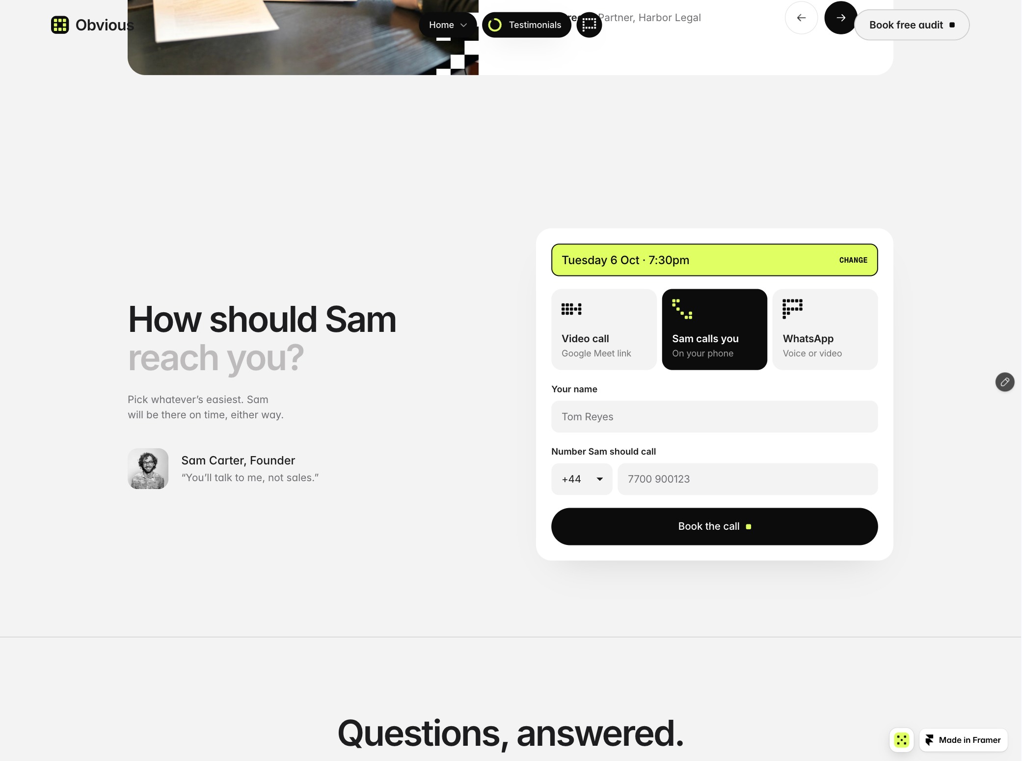 Obvious — AI Agency Template for Framer Image 2