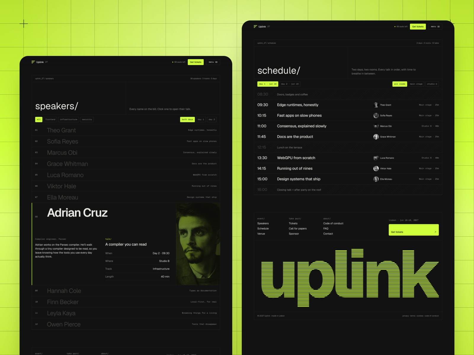 Uplink 27 · Tech Conference Framer Template Image 0