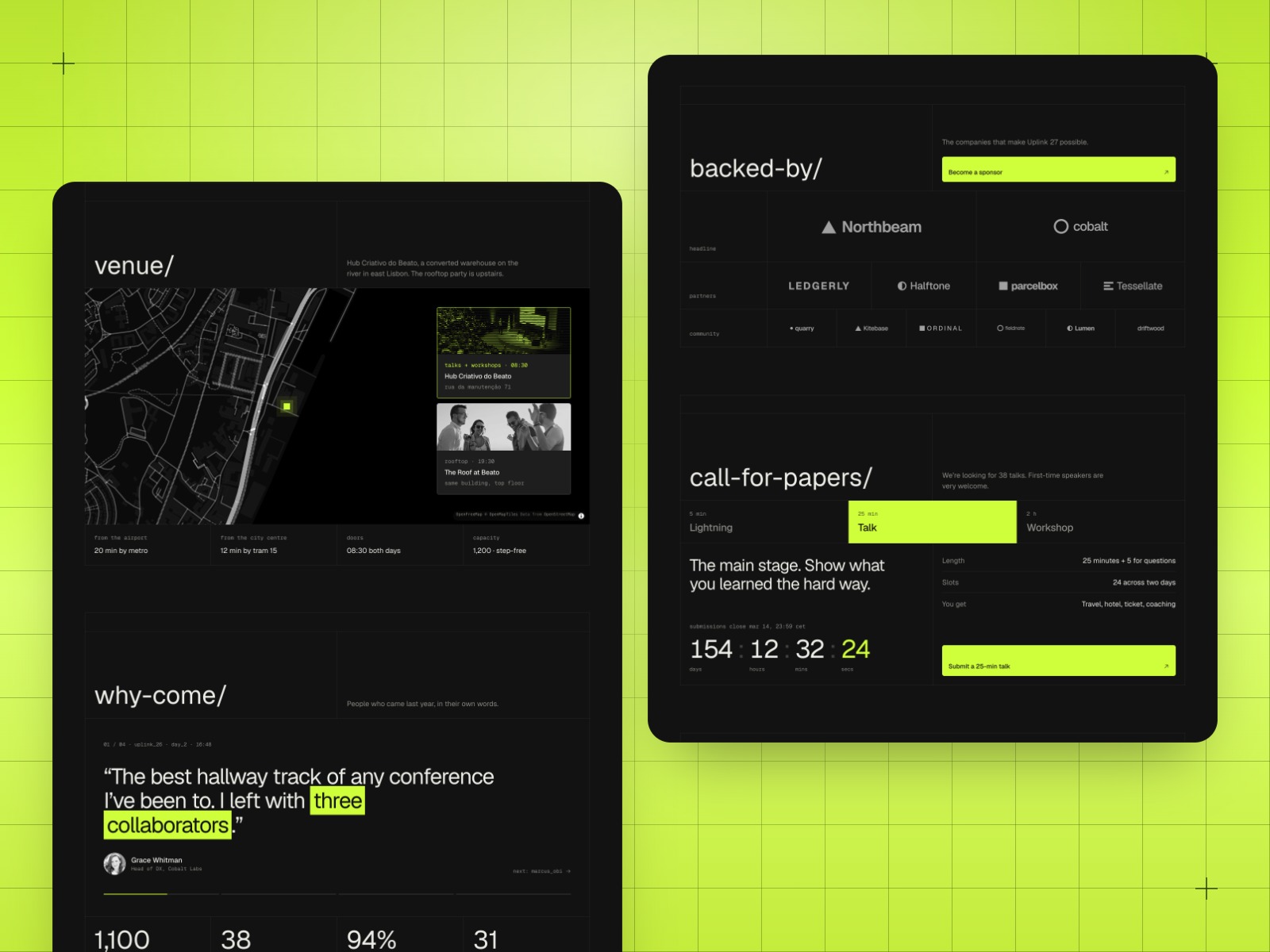 Uplink 27 · Tech Conference Framer Template Image 1