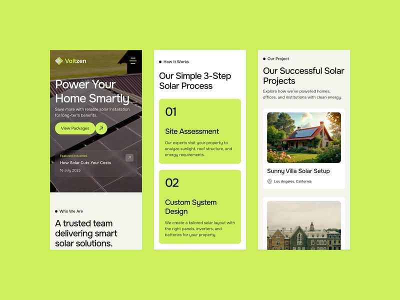 Voltzen · Solar Energy Website Template