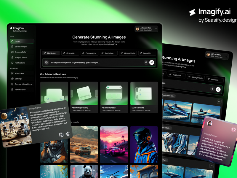 Imagify AI Image Generator web app figma UI kit - Mobile design asset by ui8