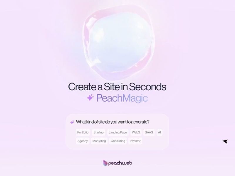 3D Websites in Minutes with Peachweb 