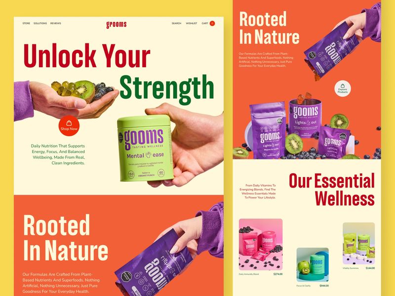 Health Supplement Website Design