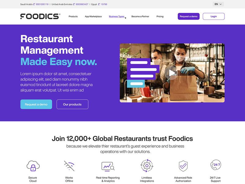 Foodics UI Non-Official Redesign | POS Homepage