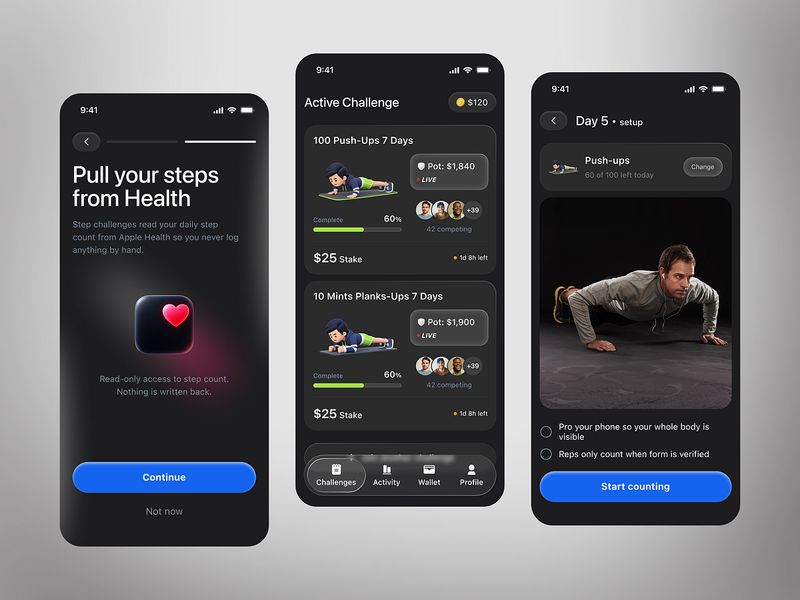 Fitness Challenge App | Workout Tracking & Daily Goals