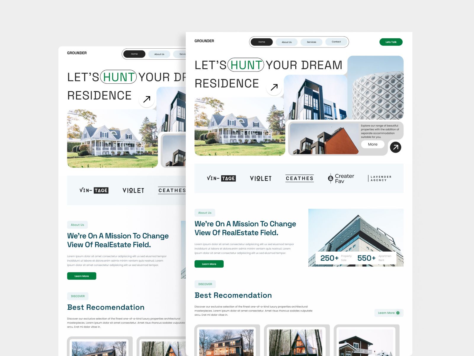 Modern Real Estate Website Designs, Responsive & User-Friendly by Visualsage