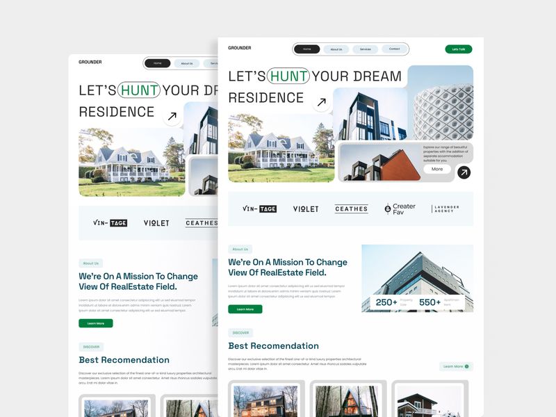 Modern Real Estate Website Designs, Responsive & User-Friendly by Visualsage