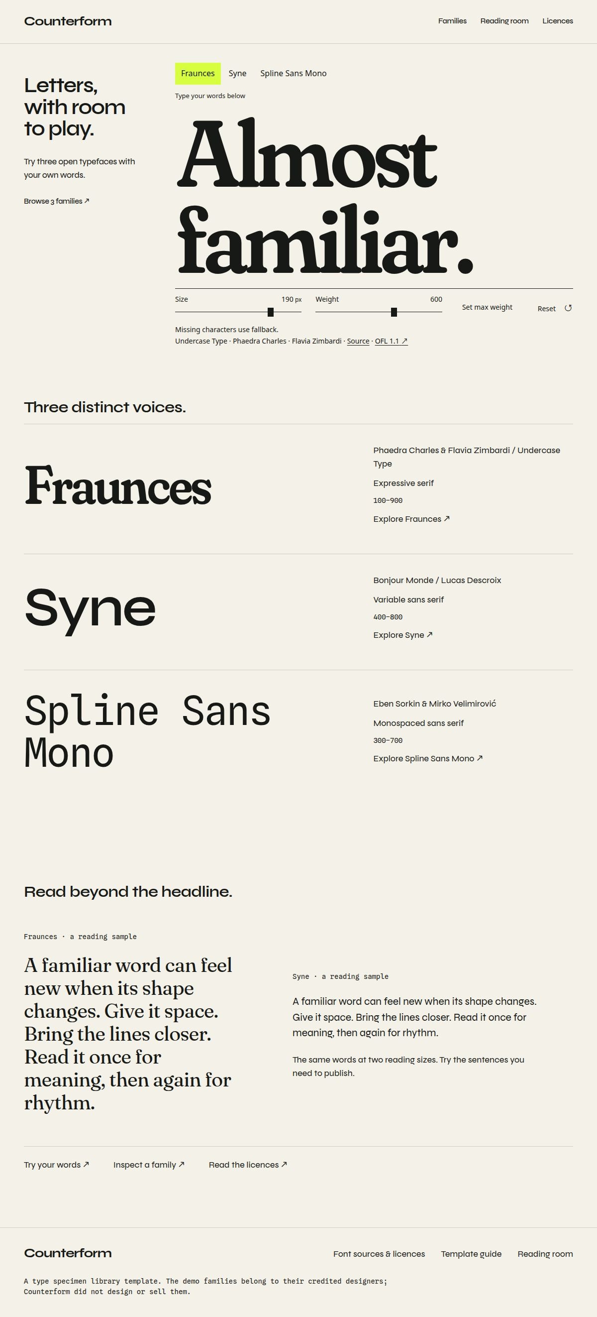 Counterform — try the type in context Image 1