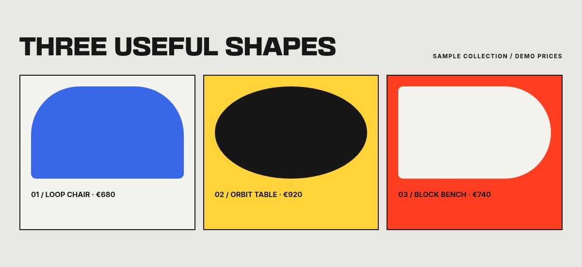 Forma Objects — a catalogue built from simple shapes Image 0