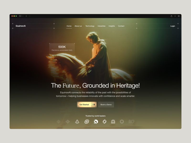 EquinoxAI - Web design for AI Startup