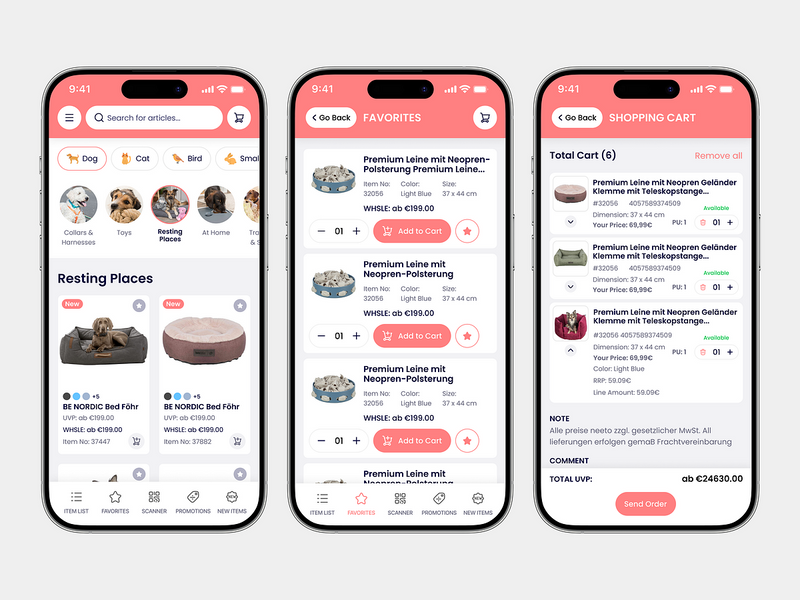 Wholesale eCommerce App UI - B2B Mobile Shopping Experience