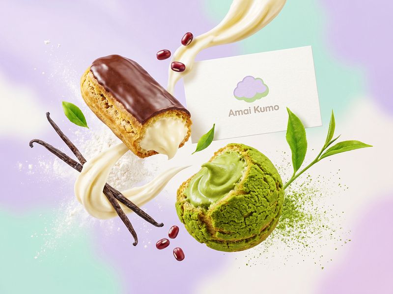 AMAI KUMO | Minimalist Japanese Pâtisserie Branding
