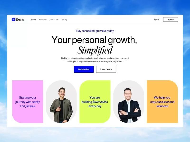 Elevio Website Hero Exploration
