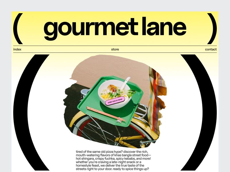 Street Food Restaurant Website Header