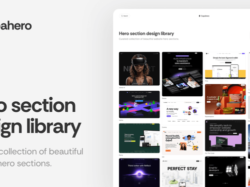 Supahero - Website hero section library
