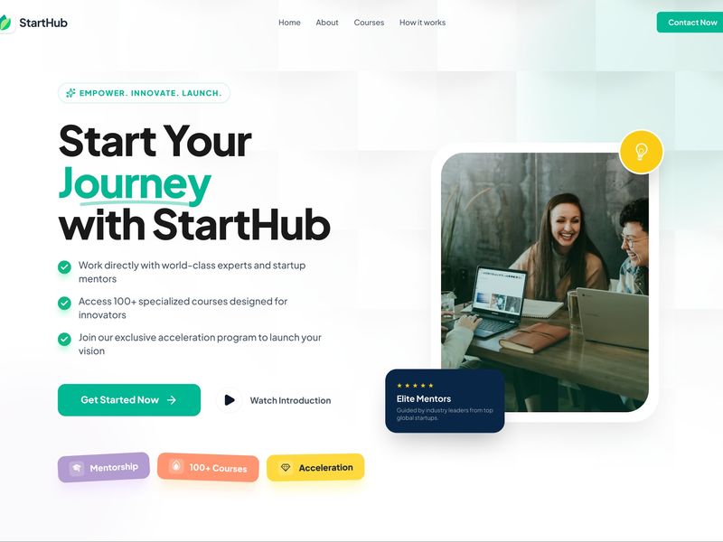 Online Learning Platform - Hero Section Design